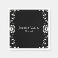 Black & White Swirl Gothic Wedding