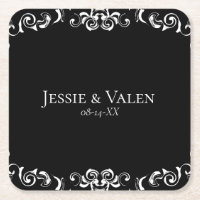 Black & White Swirl Gothic Wedding