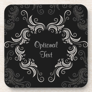 Black & White Swirls Coaster