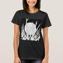 Black & White T-Shirt Golf Ball in Grass
