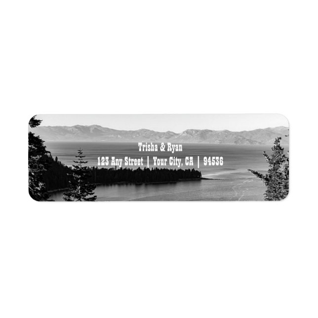 Black & White Tahoe Return Address Label (Front)