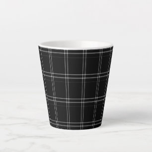 Black & White Tartan      Latte Mug