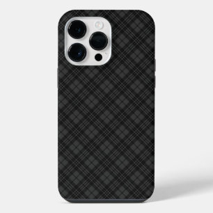 Black white tartan plaid winter Christmas pattern iPhone 14 Pro Max Case