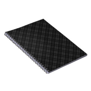 Black white tartan plaid winter Christmas pattern Notebook