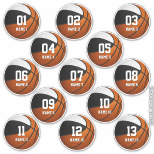 black white team colours basketball 13 players