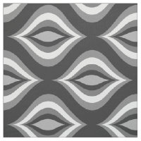Black & White Teardrops Modern Geometric Pattern