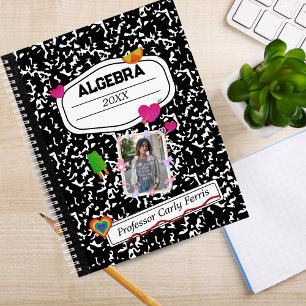 Black White Teen Collage School, Custom Photo Notebook