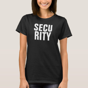 Black White Template Custom Womens Security T-Shirt