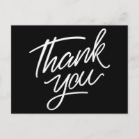 Black White Thank You Wedding Bridal Shower Party