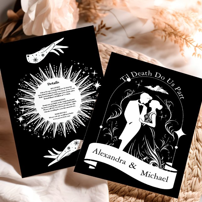 Black White The Lovers Tarot Card  Wedding (Creator Uploaded)