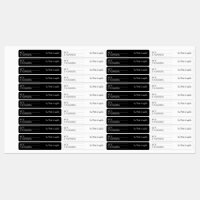 Black & White Thin Candle Tamper-Proof Seal Labels