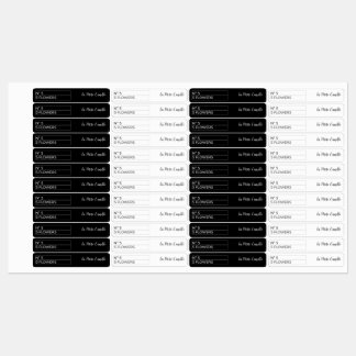 Black & White Thin Candle Tamper-Proof Seal Labels