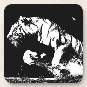 Black & White Tiger Coaster