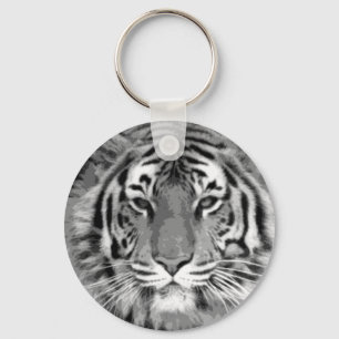 Black & White Tiger Key Chains