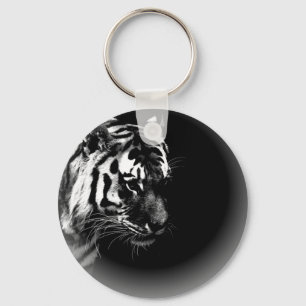 Black & White Tiger Key Ring