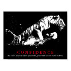 Black White Tiger Pop Art Confidence Quote