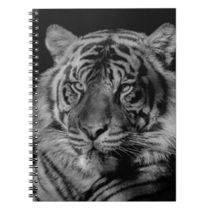 Black & White Tiger Spiral Notebook