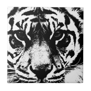 Black & White Tiger Tile