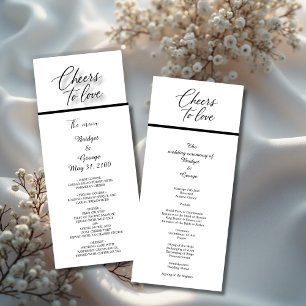 black & white timeless modern script programme