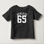 Black & White Toddler | Sports Jersey Design T-Shirt<br><div class="desc">Black & White Toddler | Sports Jersey Design  • Football Jersey Toddler T-Shirt</div>