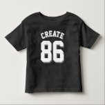 Black & White Toddler | Sports Jersey T-Shirt<br><div class="desc">Black & White Toddler | Sports Jersey Design • Toddler Fleece Sweatshirt</div>
