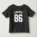 Black & White Toddler | Sports Jersey Toddler T-Shirt<br><div class="desc">Black & White Toddler | Sports Jersey Design • Toddler Fleece Sweatshirt</div>