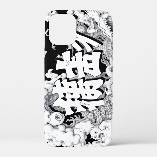 Black & White Tokyo Case-Mate iPhone Case (Back)