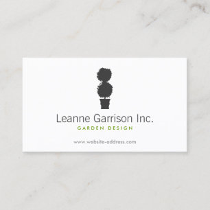 BLACK & WHITE TOPIARY LOGO Business Card