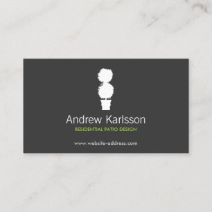 BLACK & WHITE TOPIARY LOGO II Business Card