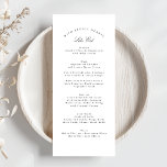 Black White Traditional Calligraphy Formal Wedding Menu<br><div class="desc">This Design is part of a collection;
Please get in touch with me if you need help finding matching designs or products;
Also available in alternate colours</div>