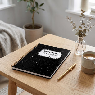 Black White Traditional Classic Name Year Planner