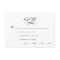 Black & White Traditional Wedding RSVP Card