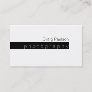 Black & White Trend Plain Business Card