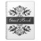 Black White Trendy Artistic Classic Damask Journal