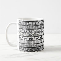 Black White Tribal African Pattern