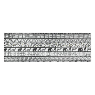 Black White Tribal African Pattern Trendy Design Name Tag