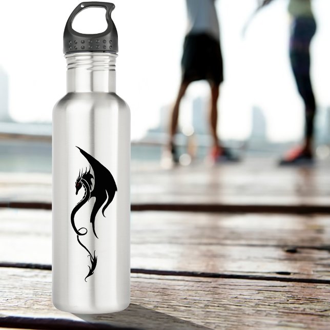 Black White Tribal dragon 710 Ml Water Bottle (Creator Uploaded)