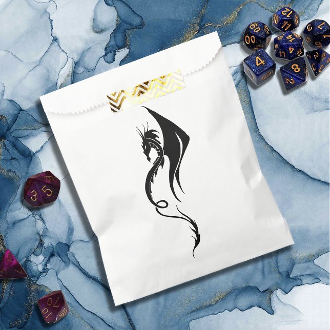 Black White Tribal Dragon Favour Bags (Creator Uploaded)