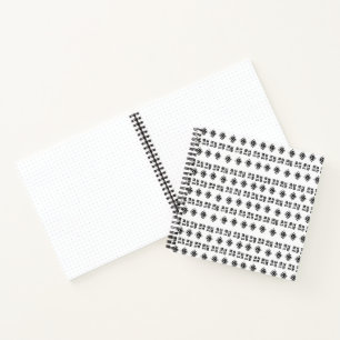 Black White Tribal Markings Bullet Journal Sketch 