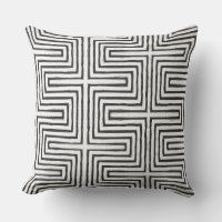 black white Tribal Maze Mud Cloth Pattern African