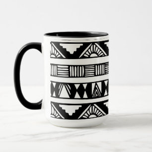 Black & White Tribal Print Combo Mug