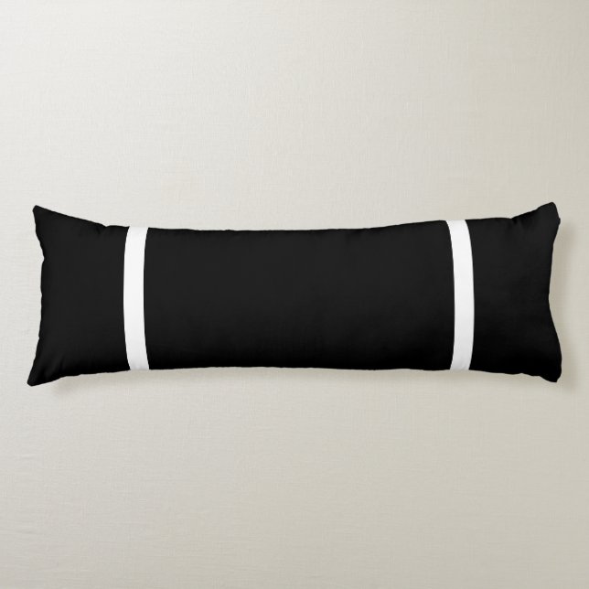 Black + White Trim  Body Cushion (Front)