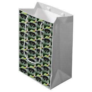 Black & White Tropical Butterfly Medium Gift Bag