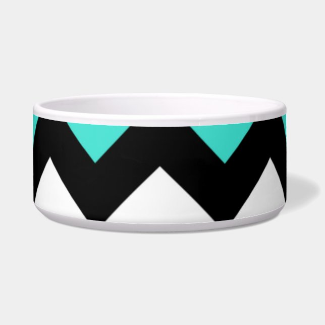 Black White Turquoise Zigzag (Front)