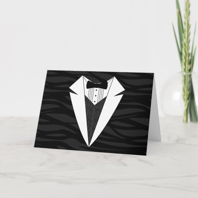 Black/White Tuxedo Card (Front)