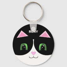 Black & White Tuxedo Cat Happy Face