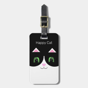 Black & White Tuxedo Cat Luggage Tag