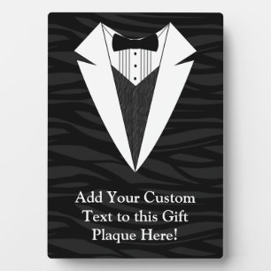 Black/White Tuxedo Plaque