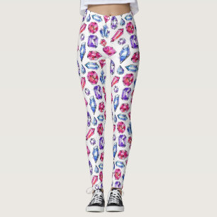 Black & White Unicorn Sketch - Colorful Polka Dots Leggings