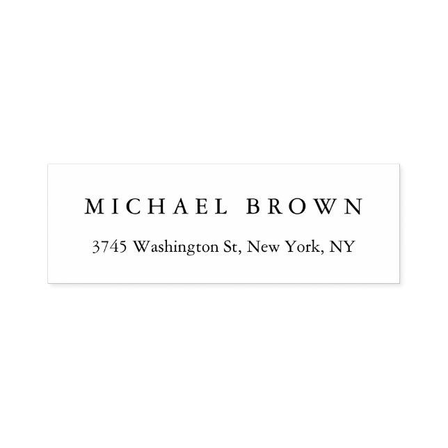 Black White Unique Classical Elegant Plain Self-inking Stamp (Design)